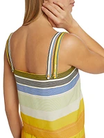 Sunset Stripe Buttoned Tank