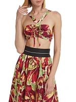 Kopper Hibiscus Bandeau Bra Top