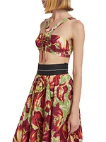 Kopper Hibiscus Bandeau Bra Top