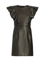 Layne Faux Leather Minidress