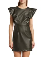 Layne Faux Leather Minidress