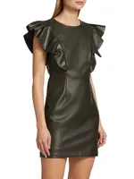 Layne Faux Leather Minidress