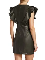 Layne Faux Leather Minidress