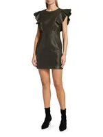 Layne Faux Leather Minidress