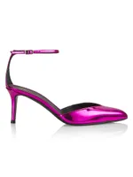 Patent Leather Ankle-Strap Pumps