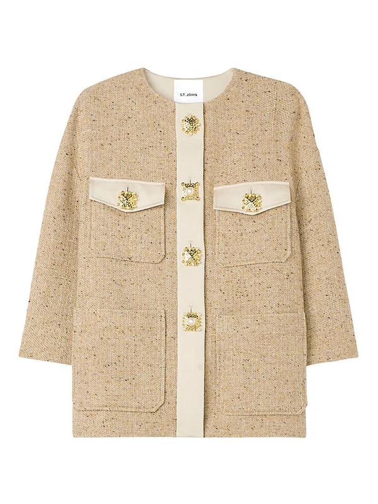 Tweed & Satin Jacket