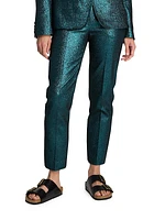 Evening Metallic Cropped Pants