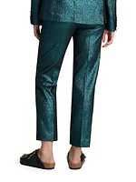 Evening Metallic Cropped Pants