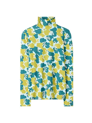 Collection Line Floral Long-Sleeve Turtleneck