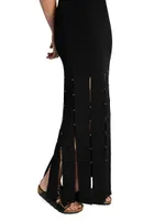 Embellished Stretch Knit Gown