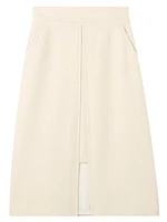 Collection Line Crepe Midi-Skirt