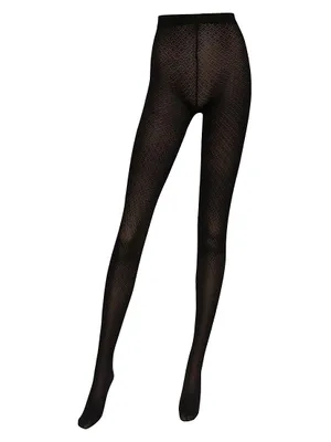 Geometric Jacquard Tights