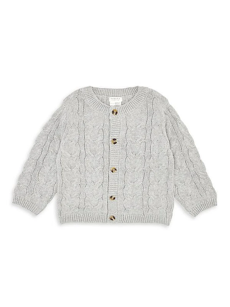 Baby's Petit Lem Cable Knit Cardigan