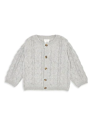 Baby's Petit Lem Cable Knit Cardigan