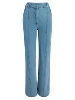 High-Rise Denim Trousers