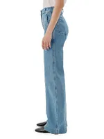 High-Rise Denim Trousers