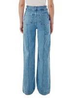 High-Rise Denim Trousers