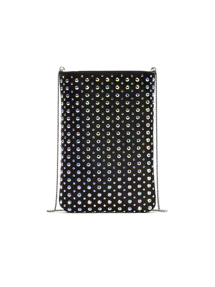 Swing Embellished Satin Phone Pouch