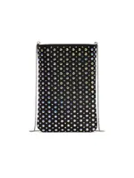 Swing Embellished Satin Phone Pouch