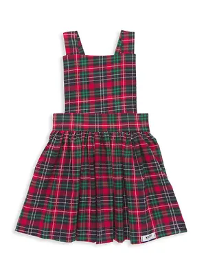 Baby Girl's & Little Holiday Tartan Plaid Pinafore Dress