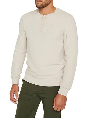 Latitude Waffle-Knit Henley