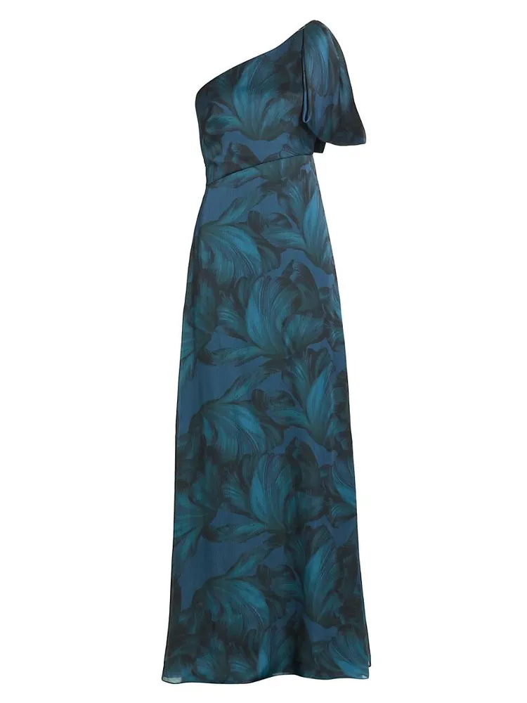 Chelsea Floral One-Shoulder Gown