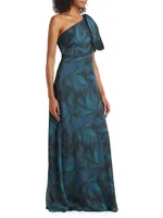 Chelsea Floral One-Shoulder Gown