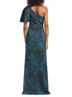 Chelsea Floral One-Shoulder Gown