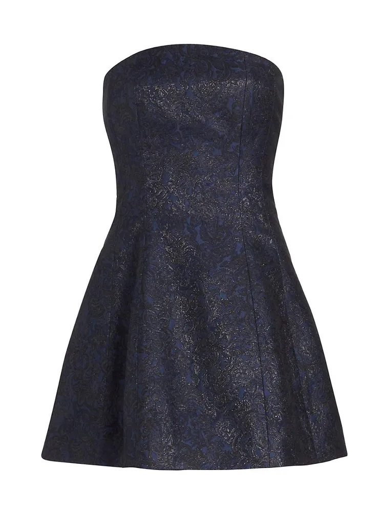 Charlotte Metallic Jacquard Minidress