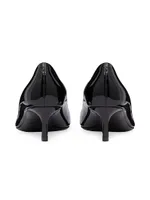 One Stud Patent Leather Pumps And Two-Tone 50MM