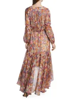 Grandiose Watercolor Printed Dress
