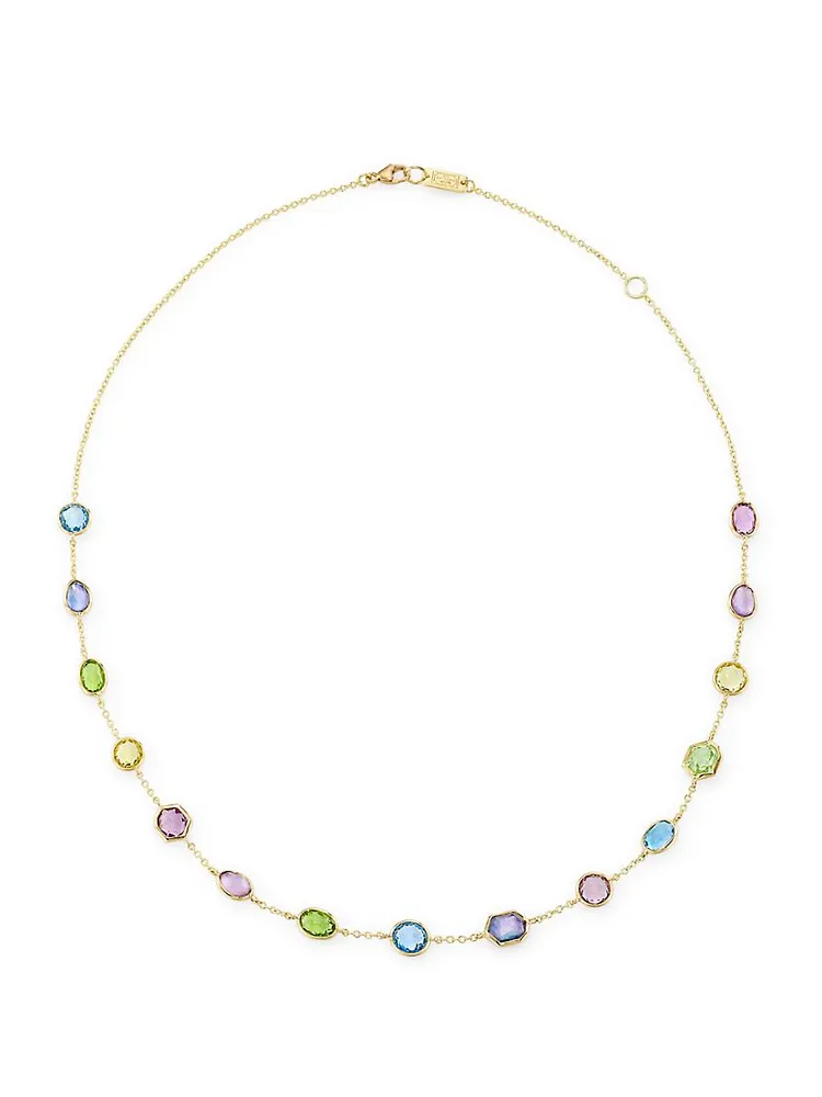 Rock Candy® 18K Gold & Multi-Stone 19 Stones Station Necklace