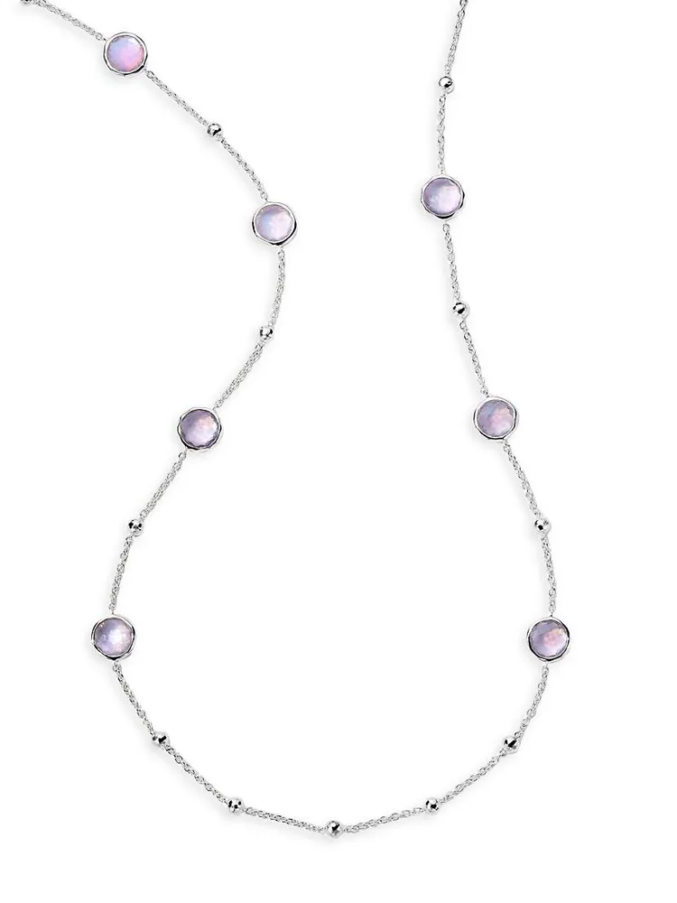 Lollipop® Sterling Silver & Multi-Stone Ball & Stone Station Necklace