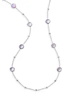 Lollipop® Sterling Silver & Multi-Stone Ball & Stone Station Necklace