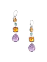 Rock Candy Sterling Silver & Multi-Gemstone Drop Earrings