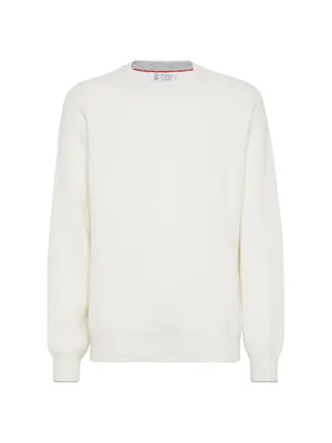Cashmere English Rib Sweater With Raglan Sleeves