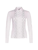 Books Lace & Beaded-Trim Long-Sleeve Shirt