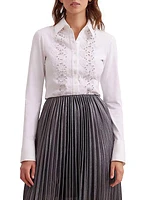 Books Lace & Beaded-Trim Long-Sleeve Shirt