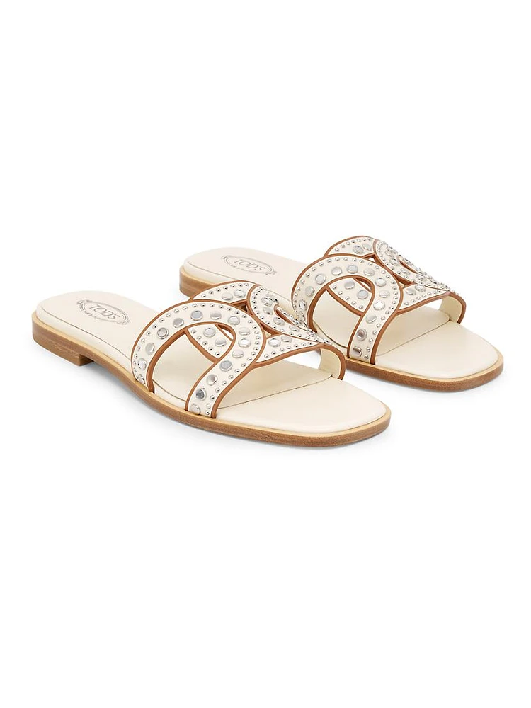 Maxi Catena Leather Sandals