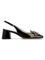 Kate 50MM Logo-Embellished Patent Leather Pumps