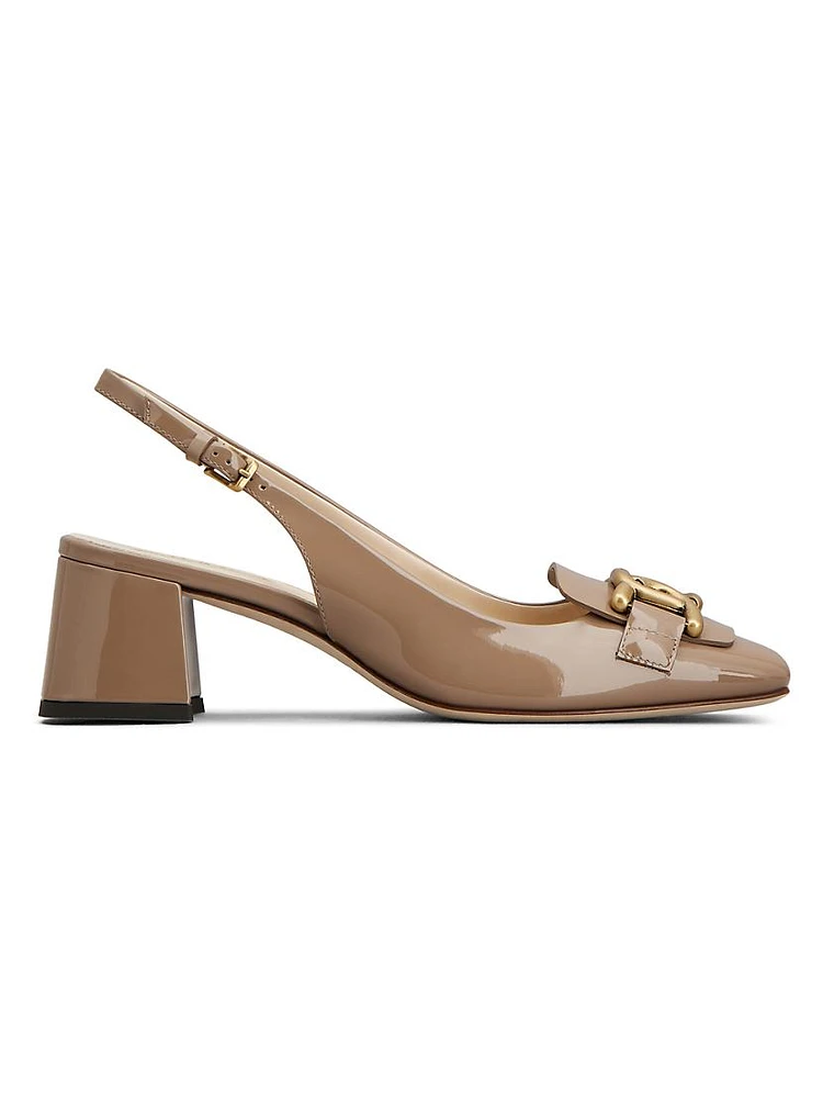 Kate 50MM Patent Leather Logo-Embellished Pumps