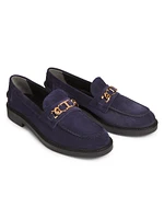 Gomma Basso Chain-Embellished Suede Loafers