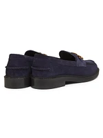 Gomma Basso Chain-Embellished Suede Loafers