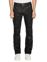 Giovanni Coated Straight-Leg Jeans