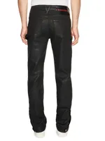 Giovanni Coated Straight-Leg Jeans