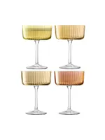 Gems 4-Piece Assorted Champagne/Cocktail Glass Set