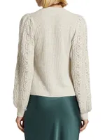 Phoebe Pointelle Wool-Blend Sweater
