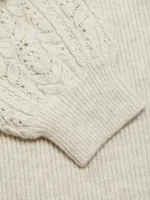 Phoebe Pointelle Wool-Blend Sweater
