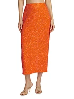 Luciernaga Sequined Midi Skirt