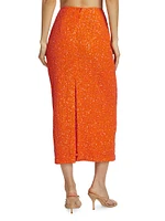 Luciernaga Sequined Midi Skirt